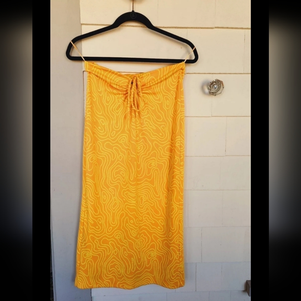 Zara Gold Yellow Maxi Skirt Like New